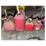 GROUP OF GAS CANS