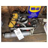 GROUP WITH OIL FILTER WRENCHES, DEWALT ANGLE GRIND