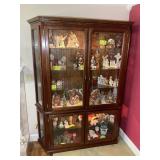 4 DOOR HANDMADE DISPLAY CABINET, 64 IN X 15 IN X 8