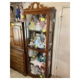 CUSTOM ONE DOOR WOODEN DISPLAY CABINET, 27 IN X 16