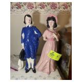 DECORATIVE CERAMIC STYLE BLUE BOY AND PINK LADY FI