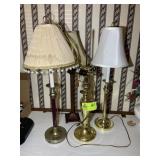 GROUP OF TABLE LAMPS, 28 IN TO 31 IN TALL