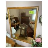 WOOD FRAMED MIRROR 29 IN X 36 IN