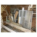 CONTENTS OF RIGHT SIDE OF BARN, ROUGH CUT PINE, ST