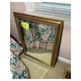 GOLD COLORED FRAME MIRROR 21 IN X 27 IN