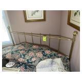 FULL SIZE BRASS COLOR METAL HEADBOARD WITH METAL F