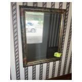 FLORAL FRAMED MIRROR, 22 IN X 28 IN