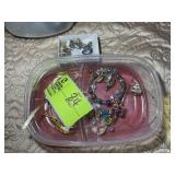 GROUP OF MISC BROACHES, PINS, PANDORA BRACELET