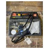 TOOL BOX WITH ELECTRICAL RELATED ITEMS, WIRE STRIP