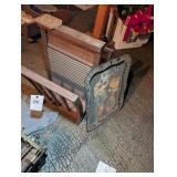 VINTAGE WOODEN MAGAZINE RACK MADE FROM WASHBOARD A