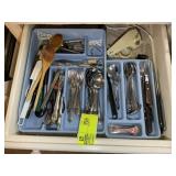 TOP DRAWER WITH FLATWARE, ONIDA, ETC