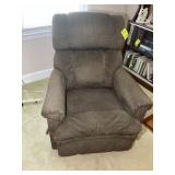 BROWN UPHOLSTERED LAZY BOY ROCKER RECLINER
