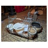 GROUP OF PLANTERS AND PLANT STAND