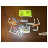 GROUP OF POCKET KNIVES, OLD TIMER, LEATHERMAN, ETC