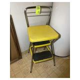 VINTAGE COSCO STEP STOOL/BAR STOOL, YELLOW