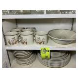 GROUP OF ROYAL DOULTON LAMBETHWARE REVEL PATTERN,