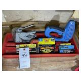 GROUP OF STAPLERS AND STAPLES