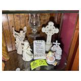 GROUP OF RELIGIOUS THEMED FIGURINES, 3.5 IN UP TO