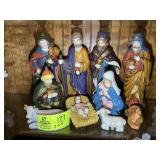 NATIVITY SCENE FIGURINES, 2.5 IN UP TO 11 IN TALL