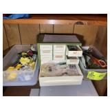 GROUP OF MISC BUTTONS, ARTIFICIAL FLOWERS, ETC