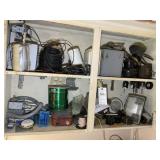 LARGE GROUP OF MISC WIRE, ELECTRICAL BREAKERS, ETC