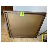 WOODEN COLDING TABLE 30 IN SQ, CARDBOARD TOP