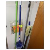 GROUP OF MOPS AND DUSTERS