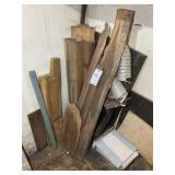 GROUP OF MISC LIVE EDGE WOOD IN CORNER