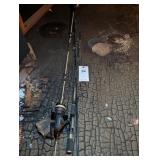 GROUP OF FISHING, POLES AND REELS