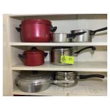 GROUP OF POTS AND PANS