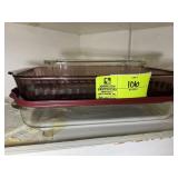 GROUP OF GLASS BAKING DISHES