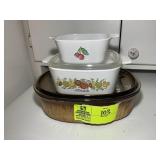 GROUP OF CORNING WARE BAKING DISHES