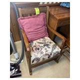 WOODEN ROCKING CHAIR, APPEARS TO BE HANDMADE