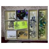 GROUP OF COSTUME JEWELRY, EARRINGS, NECKLACES