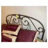 FULL QUEEN HEADBOARD WITH METAL BED FRAME
