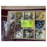 GROUP OF COSTUME JEWELRY, NECKLACES, BRACELETS, EA