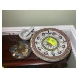 GROUP INCLUDING DECORATIVE CENTERPIECE PLATES, MOR
