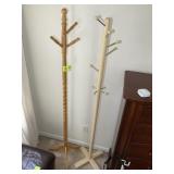 PAIR OF COAT RACKS, APPROX 6 FT TALL