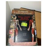 TWO OVERSIZED BOOKS, WALL CHART OF HUMAN ANATOMY A
