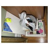 GROUP OF CRAFTING SUPPLIES, GLUE STICKS, CANVAS, E
