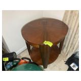 OVAL SIDE TABLE, 28 IN X 25 IN X 24.5 IN