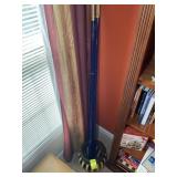DECORATIVE BAMBOO STICKS APPROX 6 FT LONG, AND BAS