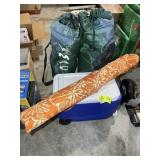 IGLOO ROLLING COOLER, CAMP CHAIRS, UMBRELLA