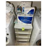 4 TIER PLASTIC STORAGE CABINET, KLEENEX, TOILET PA