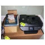 HP OFFICE JET 5740 PRINTER WITH MISC PAPER