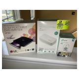 GROUP INCLUDING SLIM PORTABLE DVD WRITER, STERILIZ