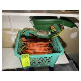 TOTE WITH MISC EXTENSION CORDS, SPREADER