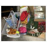 GROUP OF CHRISTMAS DECOR, WREATHS, ORNAMATES, ETC