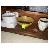 GROUP INCLUDING WOOD BOWL, CRYSTAL SINGING BOWL, S