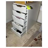 5 DRAWER OFFICE CABINET WITH CONTENTS, OFFICE SUPP